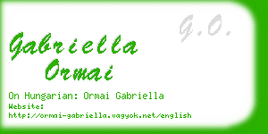 gabriella ormai business card